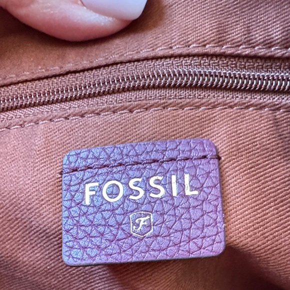 Fossil Willa Deep Burgundy Leather Shoulder Bag - Picture 8 of 8